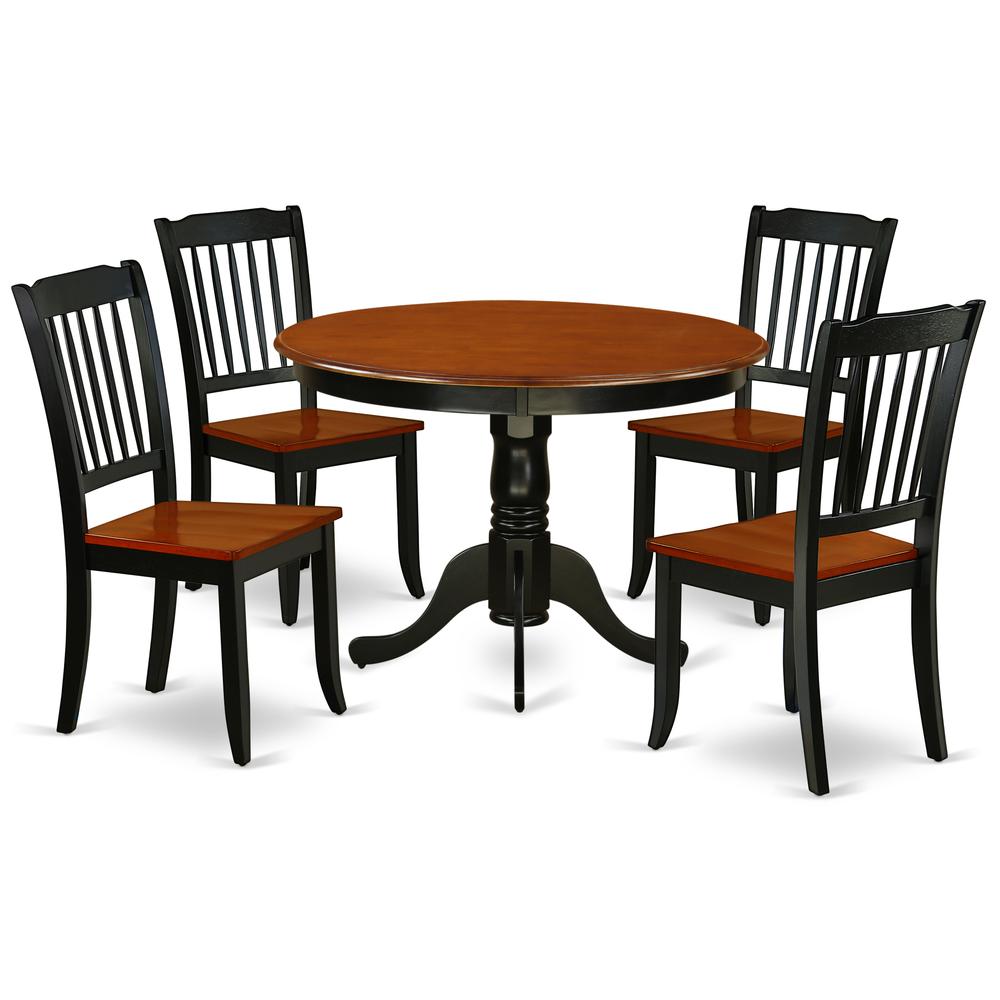 Dining Room Set Black & Cherry HLDA5-BCH-W By East West Furniture | Dining Sets | Modishstore - 2