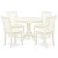 Dining Room Set Linen White HLDA5-LWH-C By East West Furniture | Dining Sets | Modishstore - 2