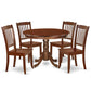 Dining Room Set Mahogany HLDA5-MAH-W By East West Furniture | Dining Sets | Modishstore - 2