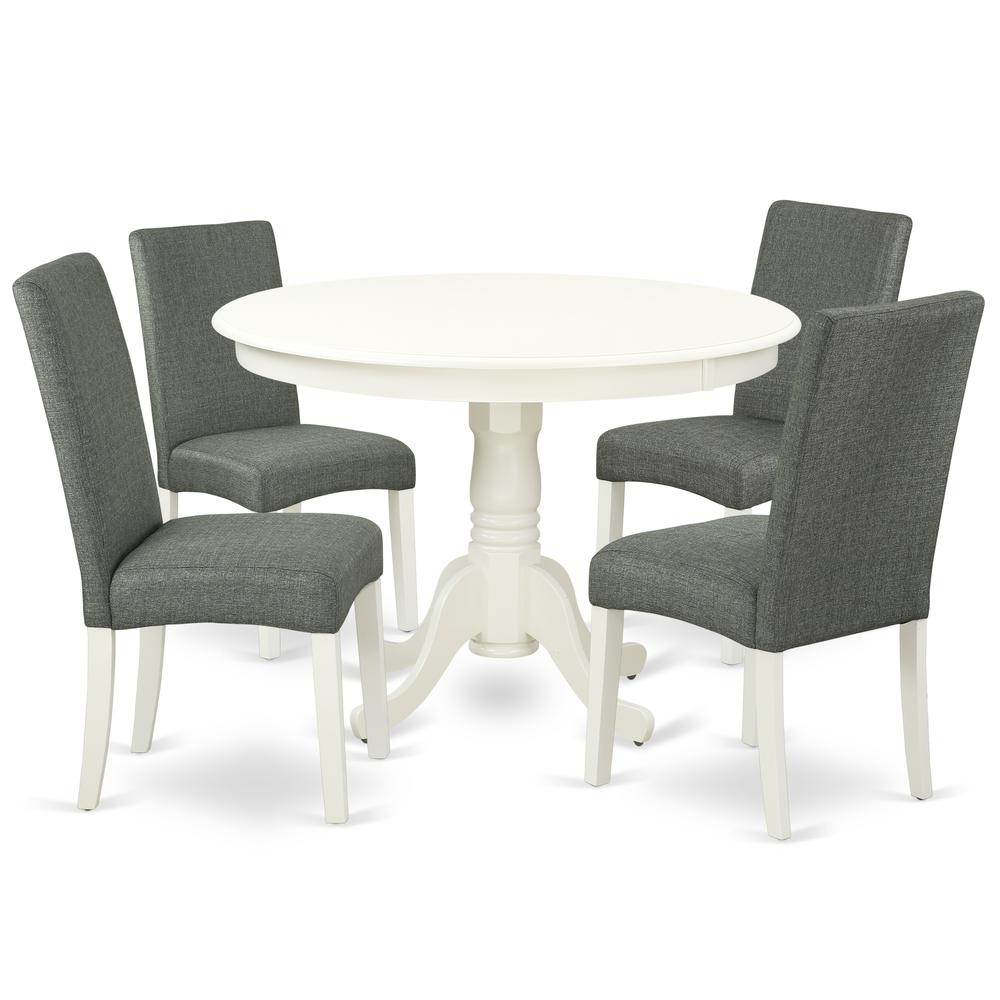Dining Room Set Linen White HLDR5-LWH-07 By East West Furniture | Dining Sets | Modishstore - 2