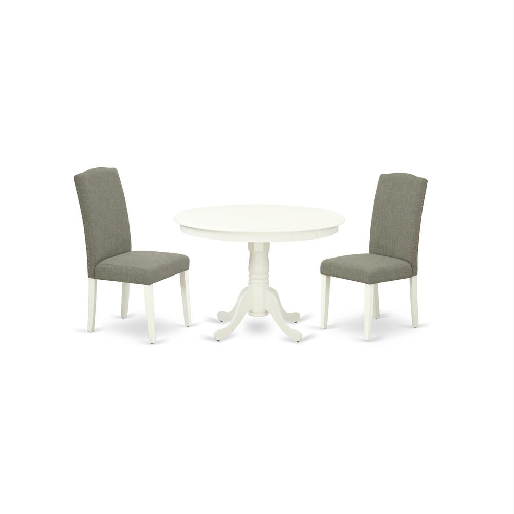 Dining Room Set Linen White HLEN3-LWH-06 By East West Furniture | Dining Sets | Modishstore - 2