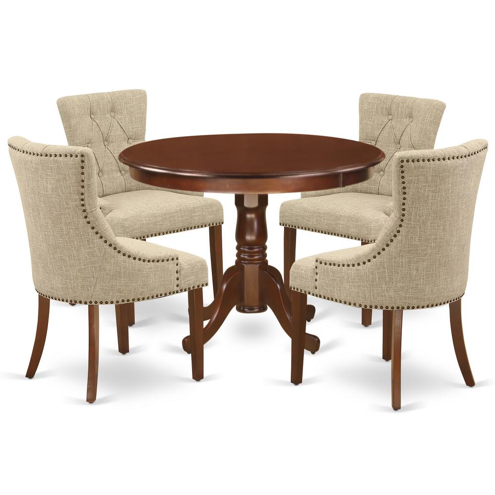 Dining Room Set Mahogany HLFR5-MAH-05 By East West Furniture | Dining Sets | Modishstore - 2