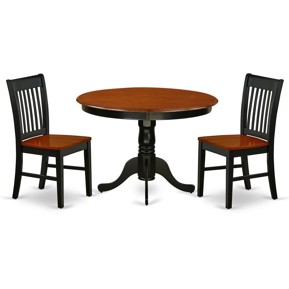 Dining Room Set Black & Cherry HLNO3-BCH-W By East West Furniture | Dining Sets | Modishstore - 2