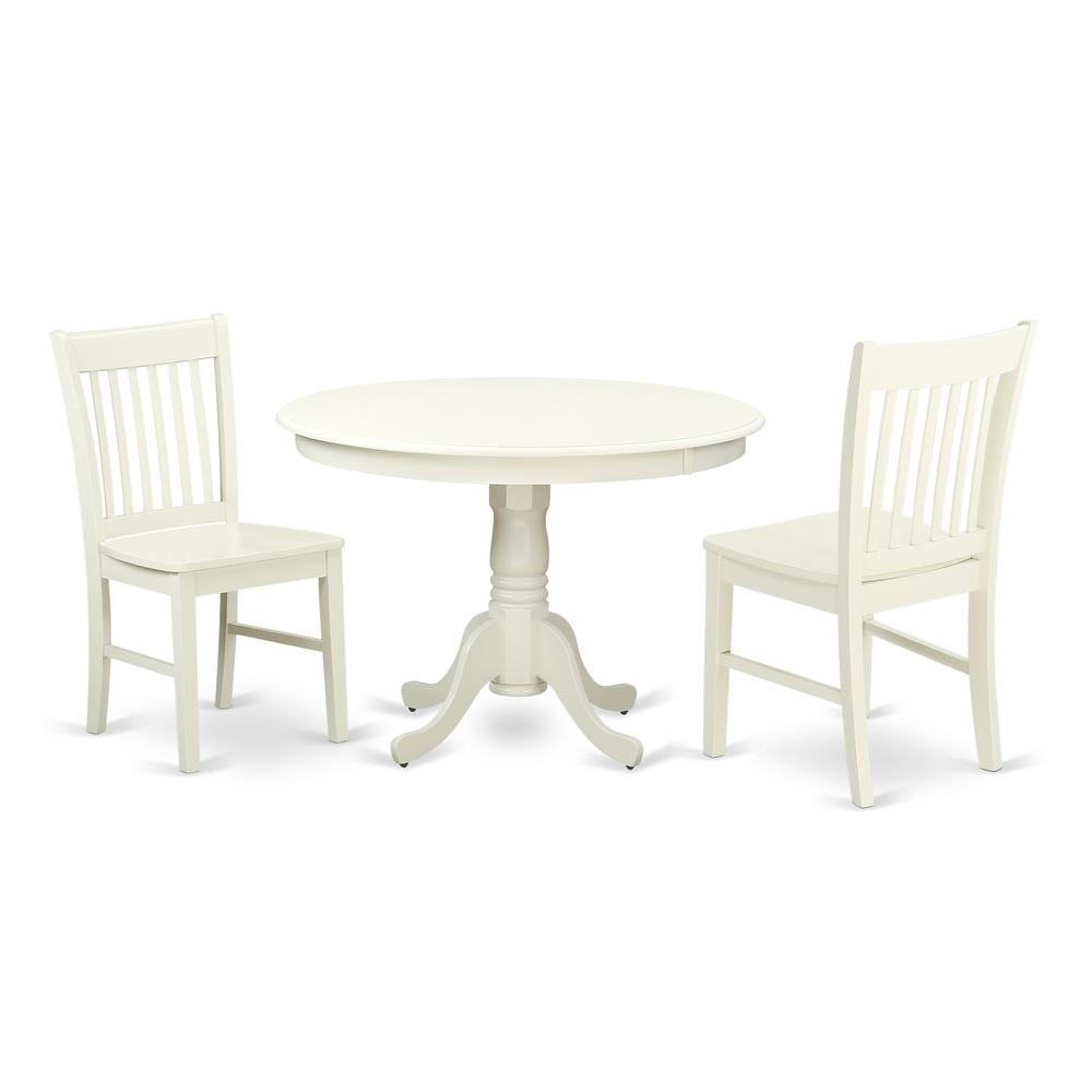 Dining Room Set Linen White HLNO3-LWH-W By East West Furniture | Dining Sets | Modishstore - 2