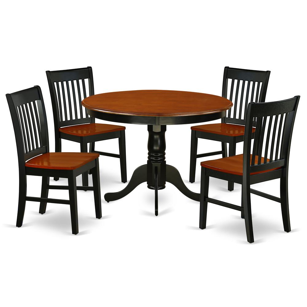 Dining Room Set Black & Cherry HLNO5-BCH-W By East West Furniture | Dining Sets | Modishstore - 2