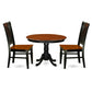 Dining Room Set Black & Cherry HLWE3-BCH-W By East West Furniture | Dining Sets | Modishstore - 2