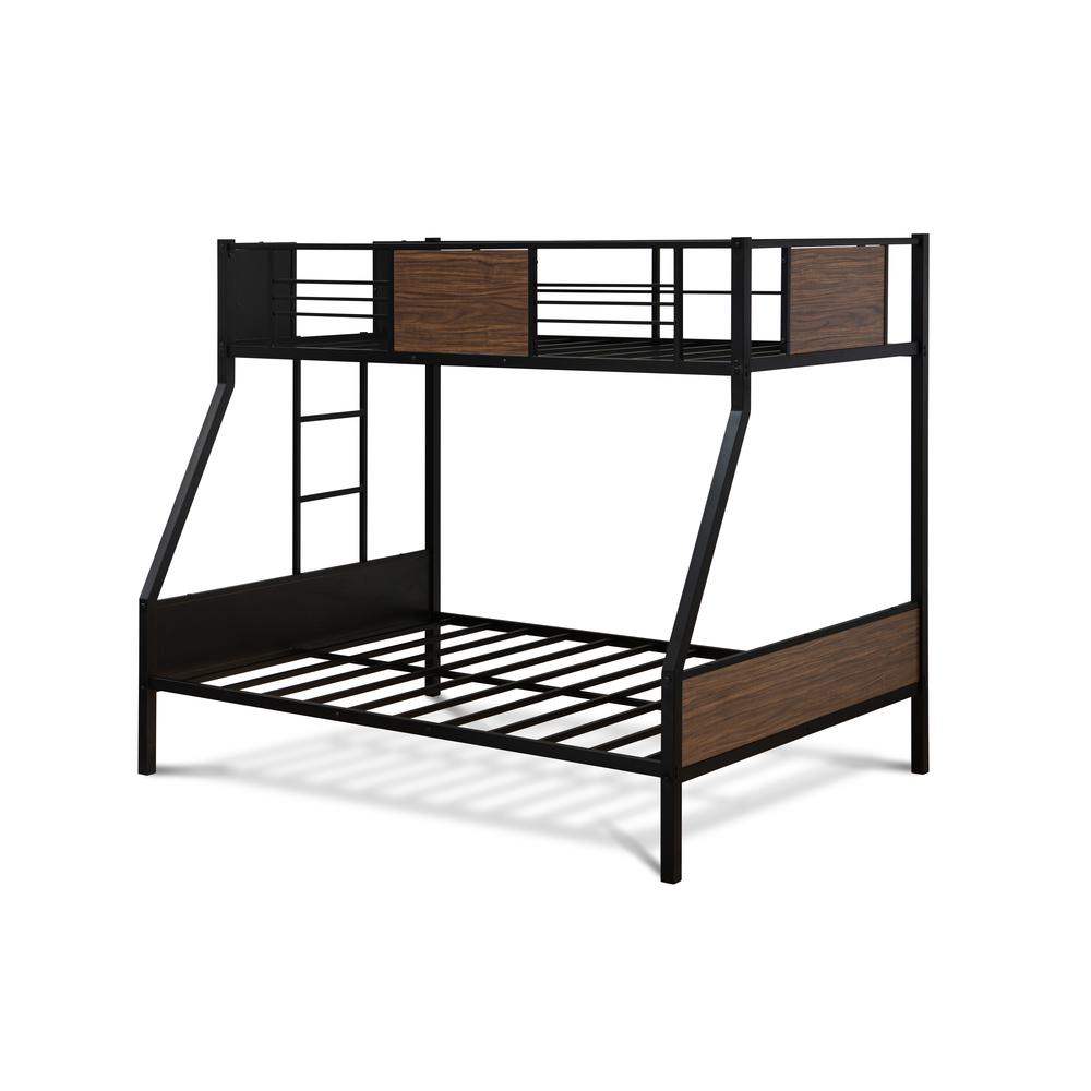 Jackson Full Twin Bunk Bed In Powder Coating Black Color By East West Furniture | Beds | Modishstore
