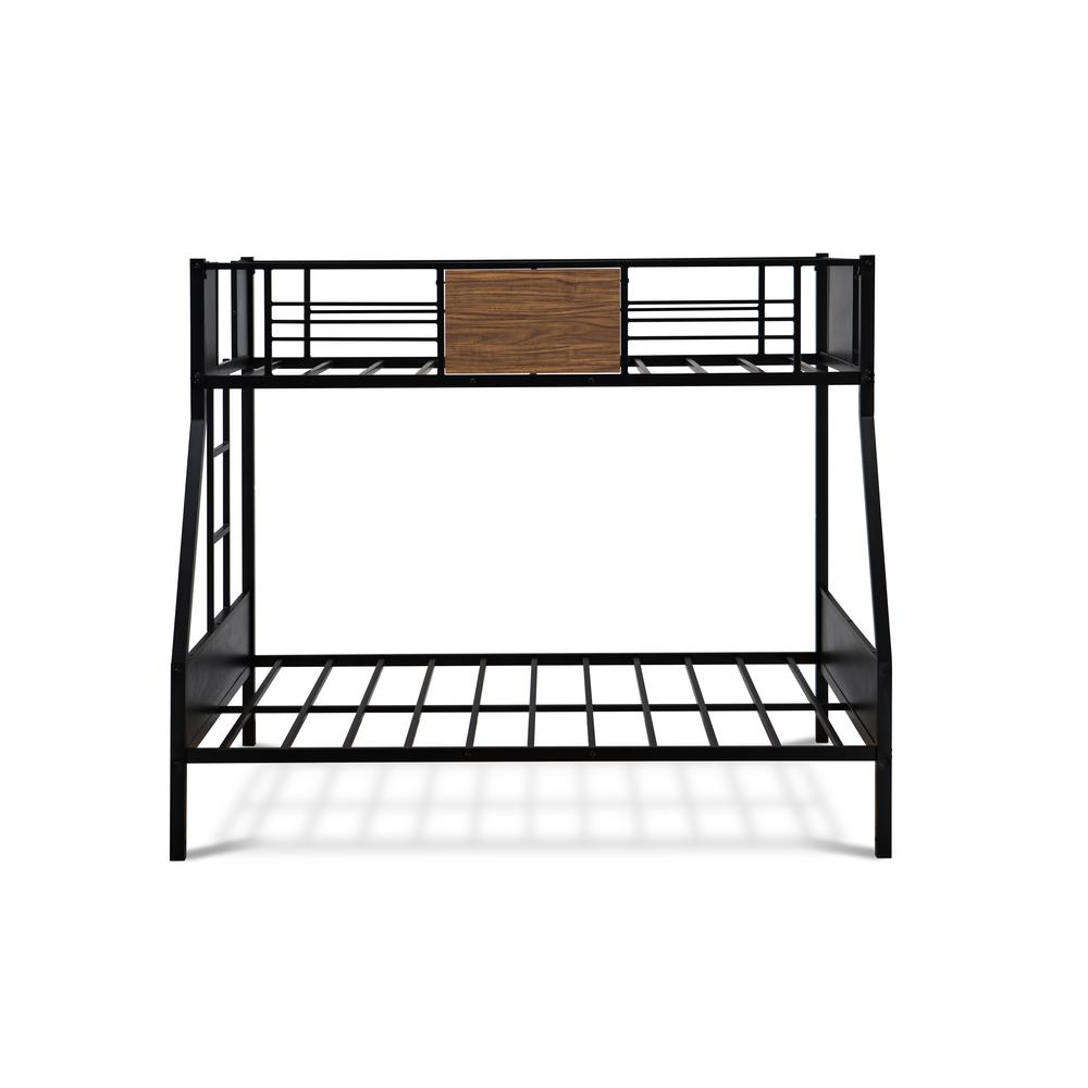 Jackson Full Twin Bunk Bed In Powder Coating Black Color By East West Furniture | Beds | Modishstore - 2
