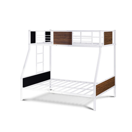 Jackson Full Twin Bunk Bed In Powder Coating White Color By East West Furniture | Beds | Modishstore