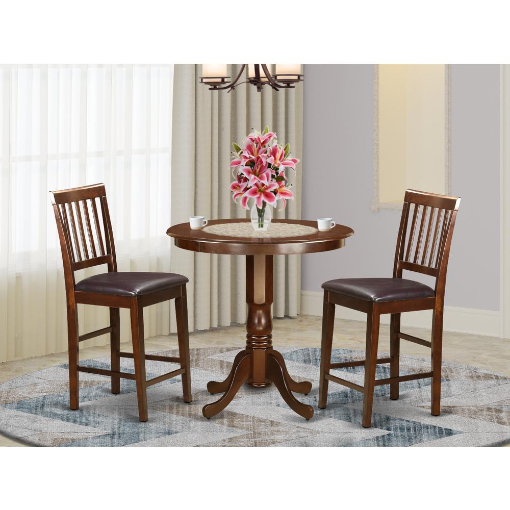 3 Pc Pub Table Set-Pub Table And 2 Counter Height Chairs By East West Furniture | Bar Stools & Table | Modishstore