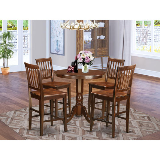 5 Pc Dining Counter Height Set-Pub Table And 4 Dining Chairs. By East West Furniture | Bar Stools & Table | Modishstore