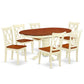Dining Room Set Buttermilk & Cherry KECL7-BMK-W By East West Furniture | Dining Sets | Modishstore - 2