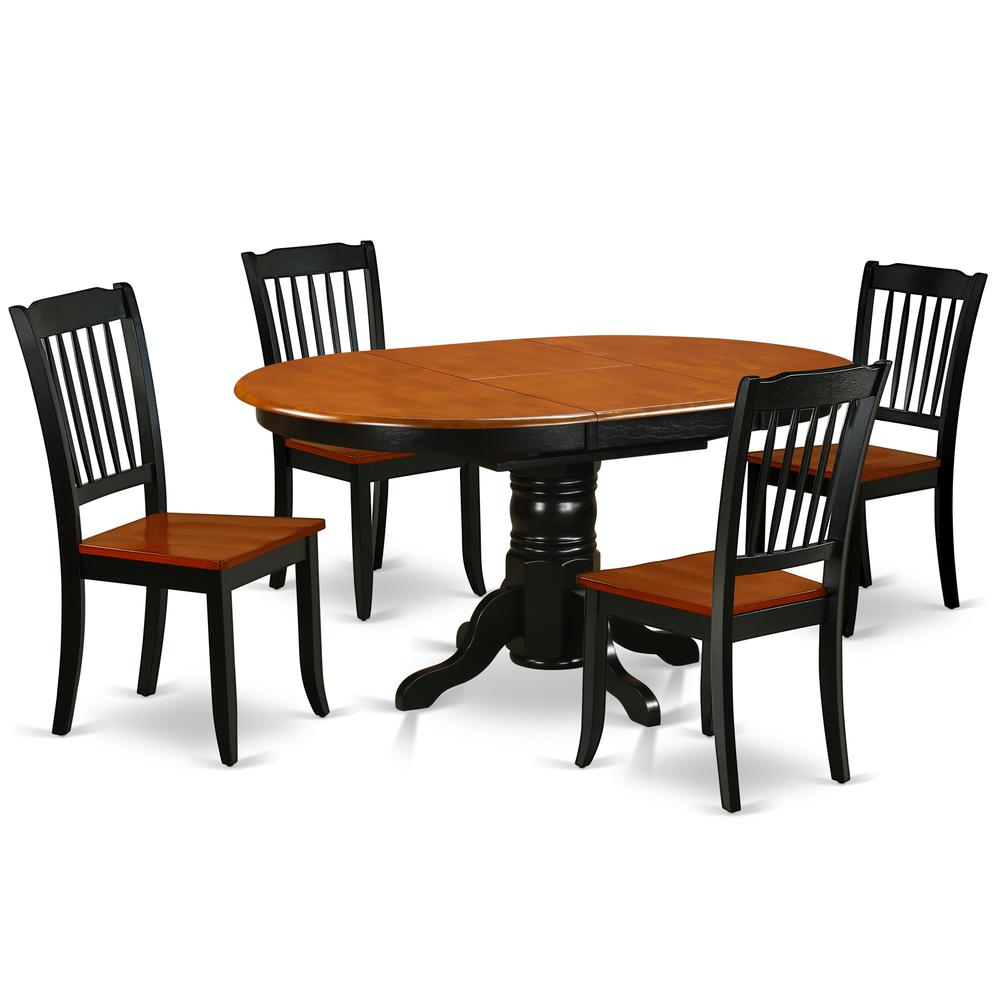 Dining Room Set Black & Cherry KEDA5-BCH-W By East West Furniture | Dining Sets | Modishstore - 2
