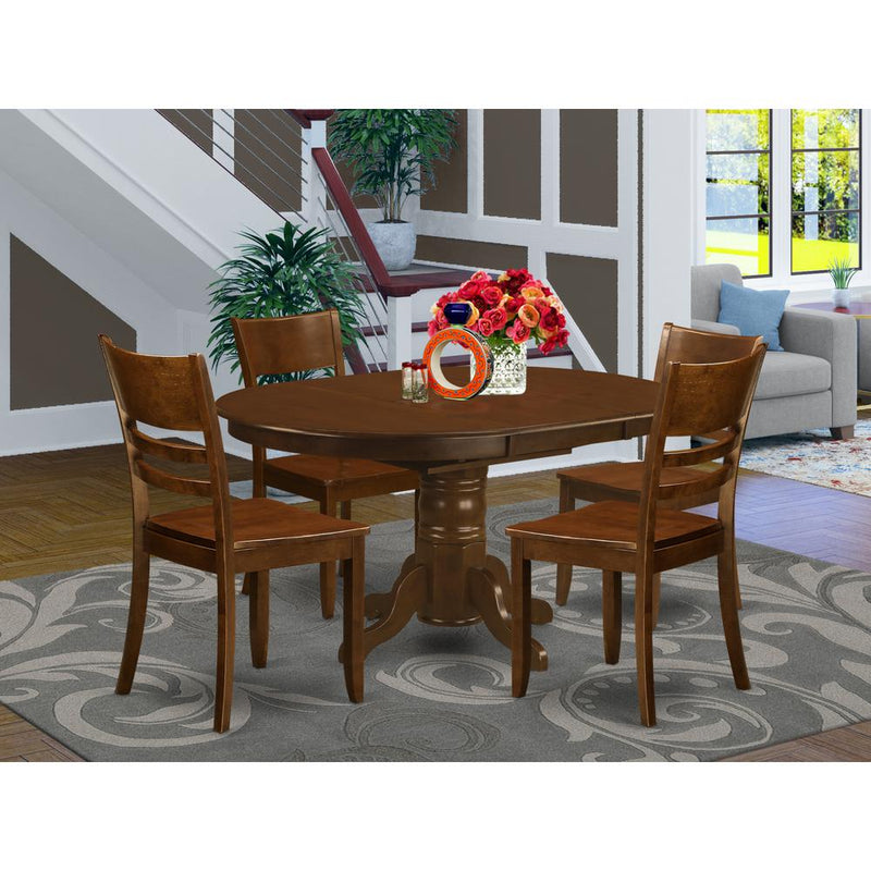 5 Pc Kenley Dinette Table With A Leaf And 4 Wood Seat Chairs By East West Furniture | Dining Sets | Modishstore