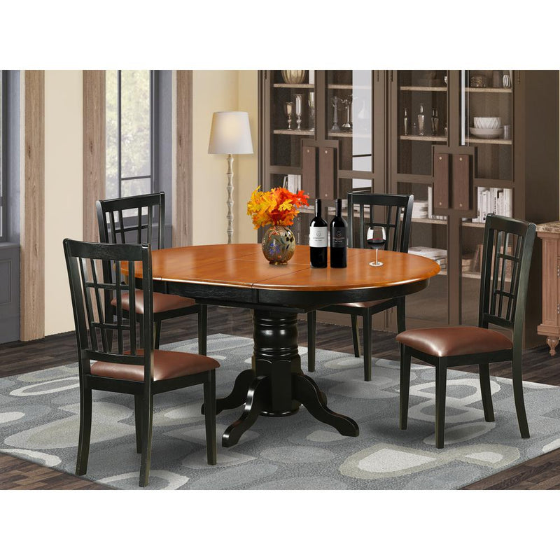 5 Pc Kitchen Table Set-Dining Table With 4 Wooden Kitchen Chairs By East West Furniture | Dining Sets | Modishstore