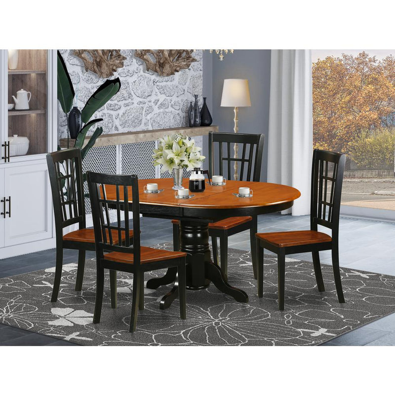 5 Pc Kitchen Table Set-Dining Table And 4 Wooden Kitchen Chairs By East West Furniture | Dining Sets | Modishstore