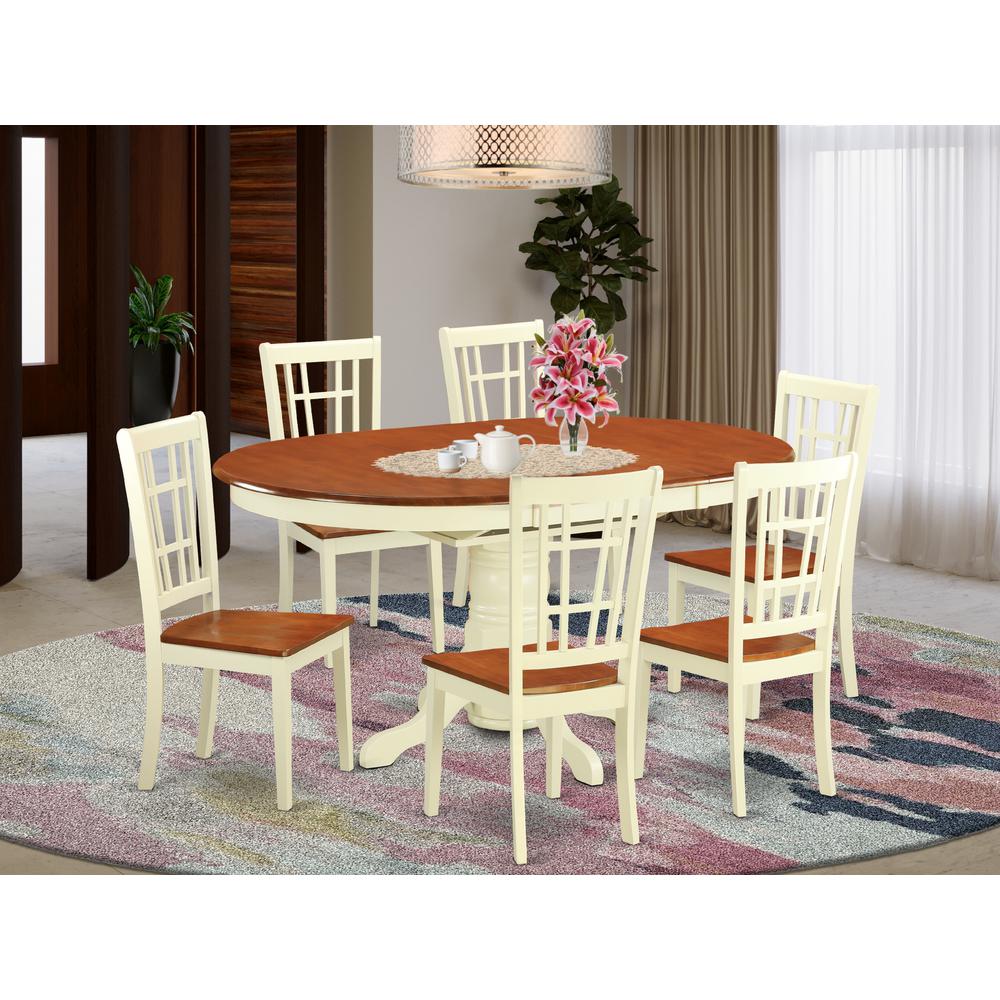 7 Pc Dining Room Set -Small Kitchen Table And 6 Dining Chairs By East West Furniture | Dining Sets | Modishstore