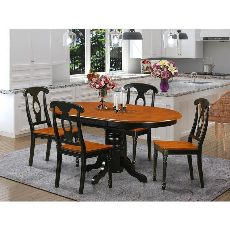 5 Pc Dining Room Set-Oval Dining Table In Conjuction With 4 Dining Chairs. By East West Furniture | Dining Sets | Modishstore