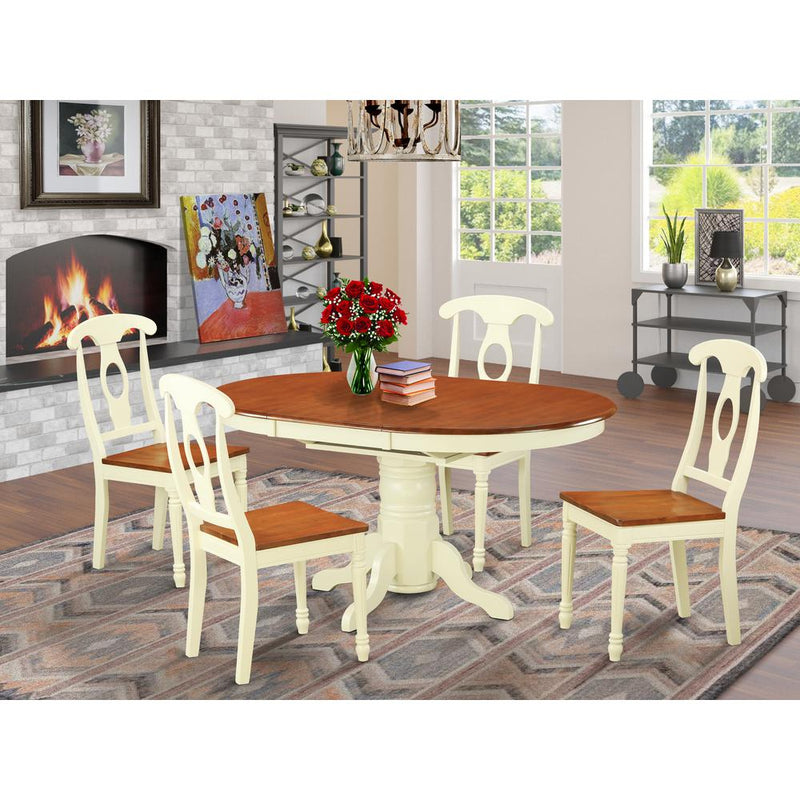 5 Pc Dining Room Set-Oval Dining Table And 4 Dining Chairs By East West Furniture | Dining Sets | Modishstore