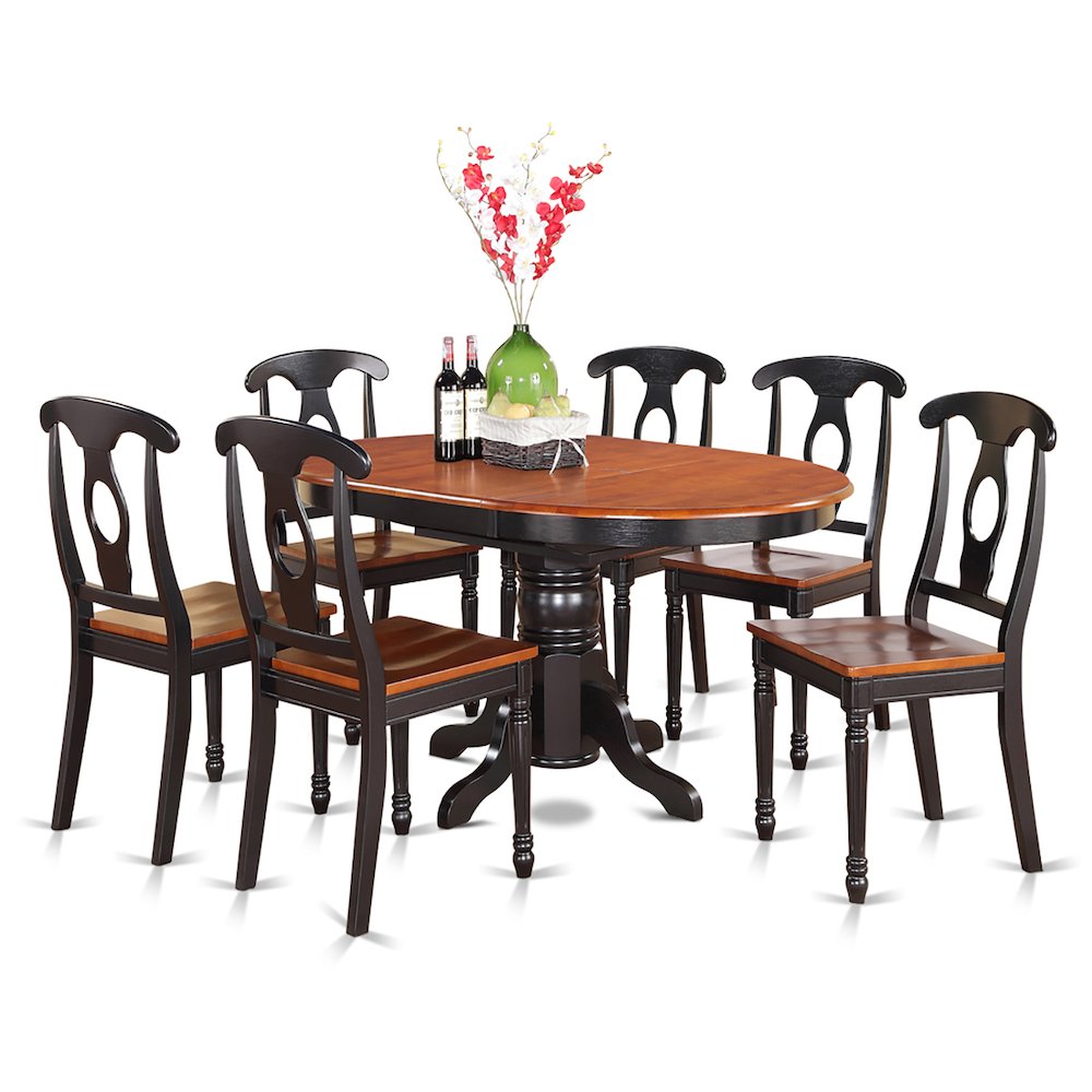 7 Pc Dining Room Set-Oval Dining Table And 6 Dining Chairs By East West Furniture | Dining Sets | Modishstore
