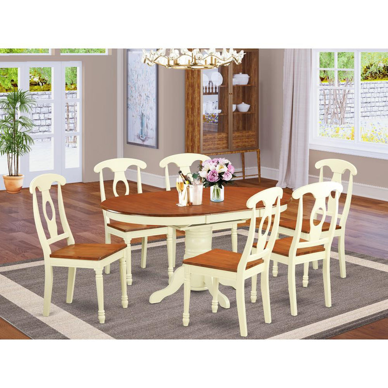 7 Pc Dining Room Set For 6-Oval Dining Table And 6 Dining Chairs By East West Furniture | Dining Sets | Modishstore