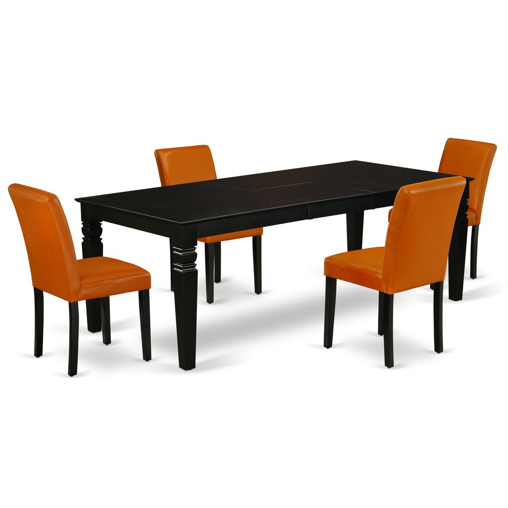 Dining Room Set Black LGAB5-BLK-61 By East West Furniture | Dining Sets | Modishstore - 2