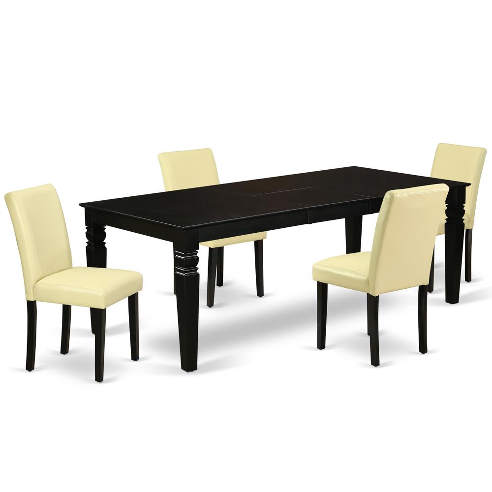 Dining Room Set Black LGAB5-BLK-73 By East West Furniture | Dining Sets | Modishstore - 2