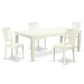 Dining Room Set Linen White LGAV5-LWH-W By East West Furniture | Dining Sets | Modishstore - 2