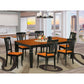 7 Pc Dinette Set With A Table And 6 Dining Chairs In Black And Cherry By East West Furniture | Dining Sets | Modishstore