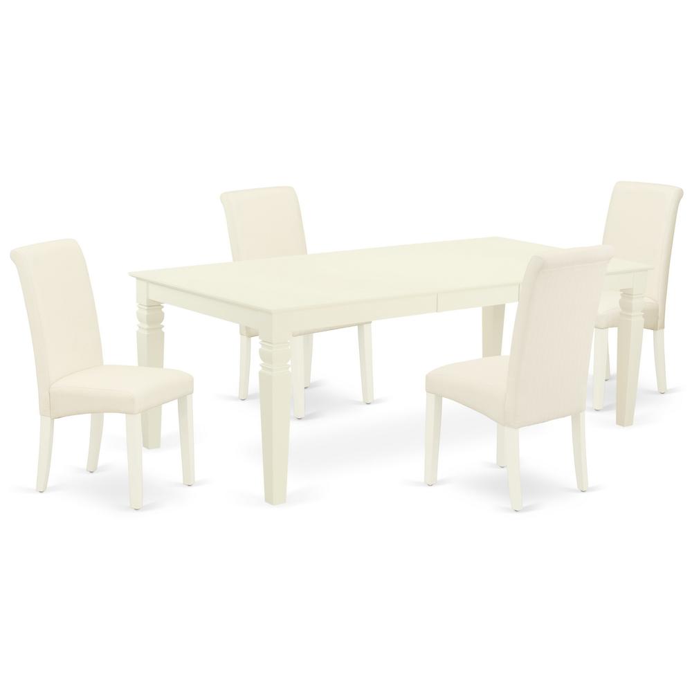 Dining Room Set Linen White LGBA5-LWH-01 By East West Furniture | Dining Sets | Modishstore - 2