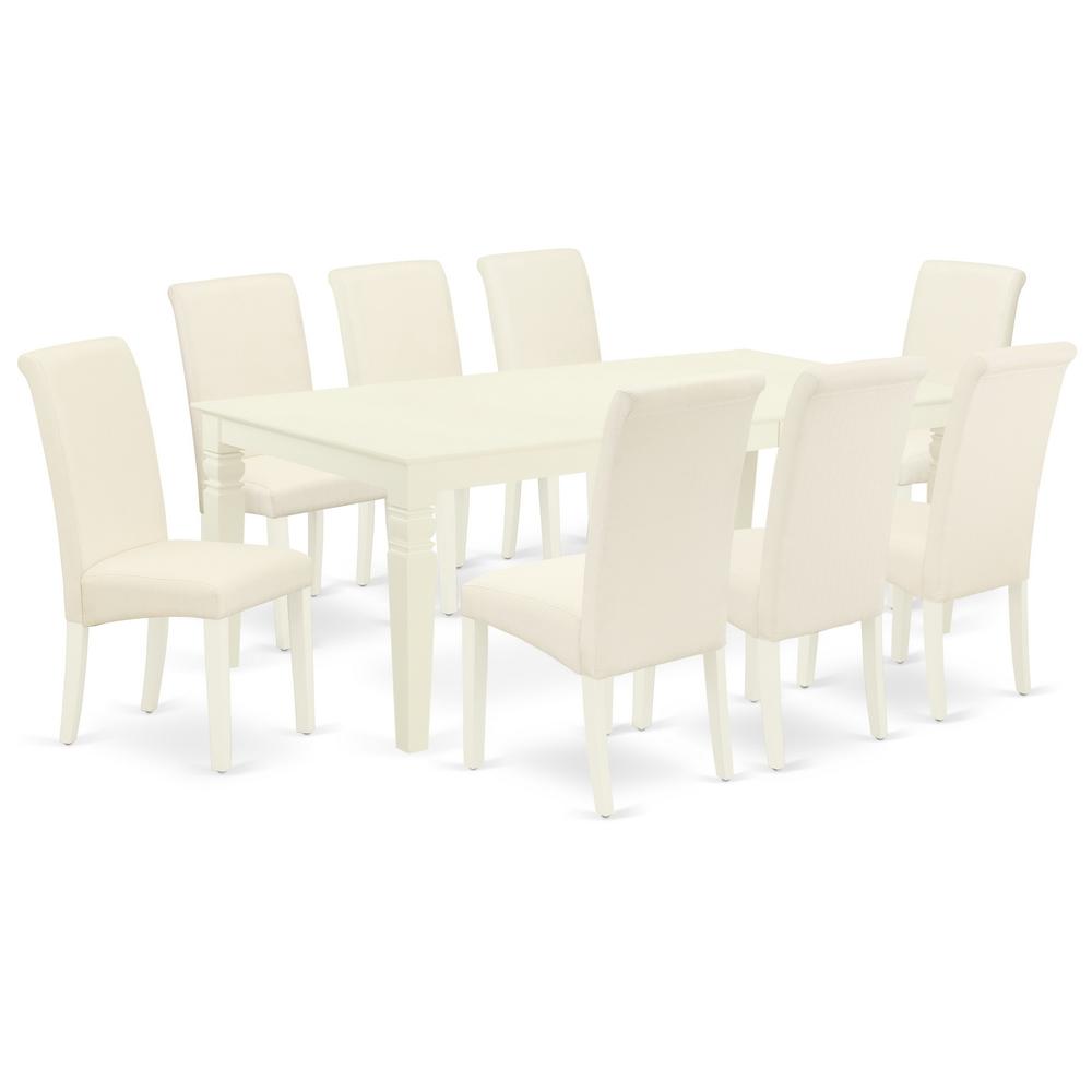 Dining Room Set Linen White LGBA9-LWH-01 By East West Furniture | Dining Sets | Modishstore - 2