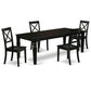 Dining Room Set Black LGBO5-BLK-W By East West Furniture | Dining Sets | Modishstore - 2