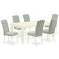 Dining Room Set Linen White LGCE7 - LWH - 15 By East West Furniture | Dining Sets | Modishstore - 2