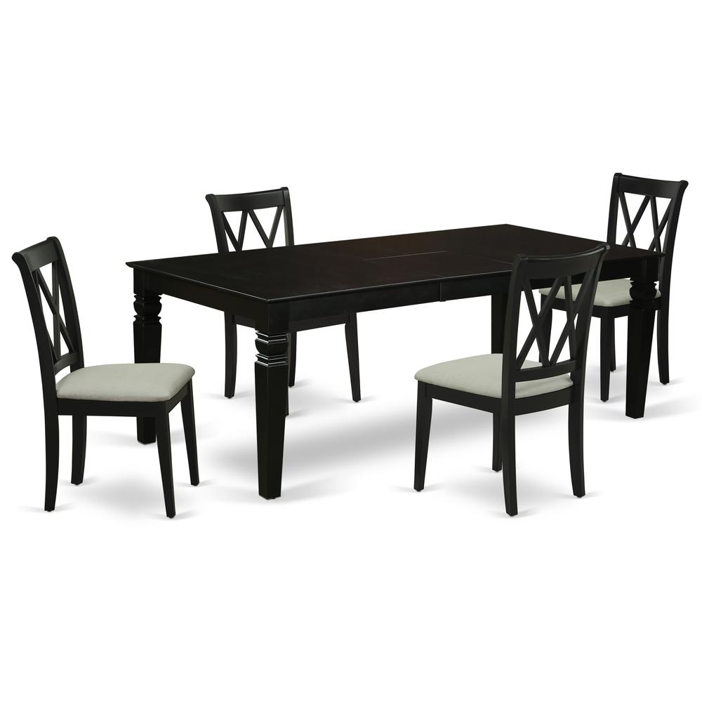 Dining Room Set Black LGCL5-BLK-C By East West Furniture | Dining Sets | Modishstore - 2
