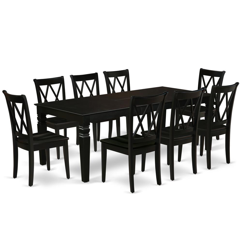 Dining Room Set Black LGCL9-BLK-W By East West Furniture | Dining Sets | Modishstore - 2