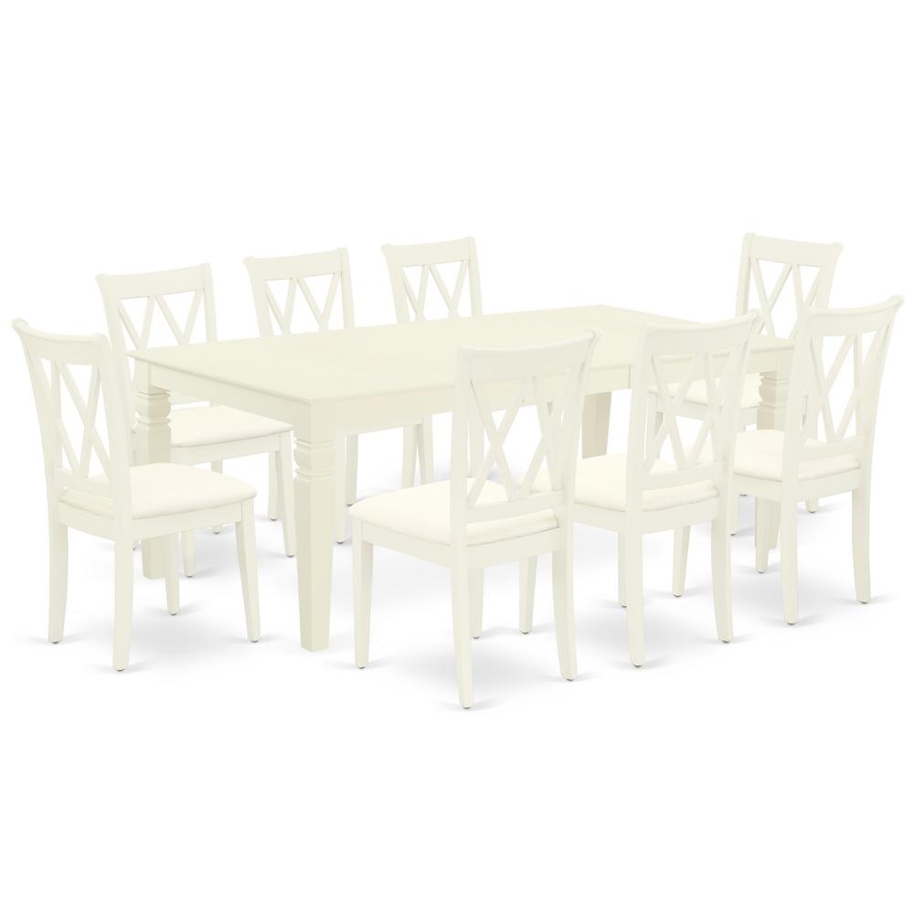 Dining Room Set Linen White LGCL9 - LWH - C By East West Furniture | Dining Sets | Modishstore - 2