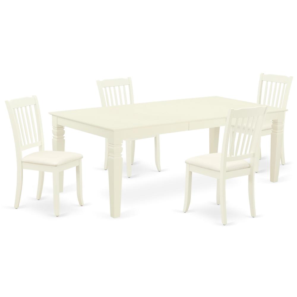 Dining Room Set Linen White LGDA5 - LWH - C By East West Furniture | Dining Sets | Modishstore - 2