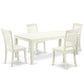 Dining Room Set Linen White LGDA5-LWH-W By East West Furniture | Dining Sets | Modishstore - 2