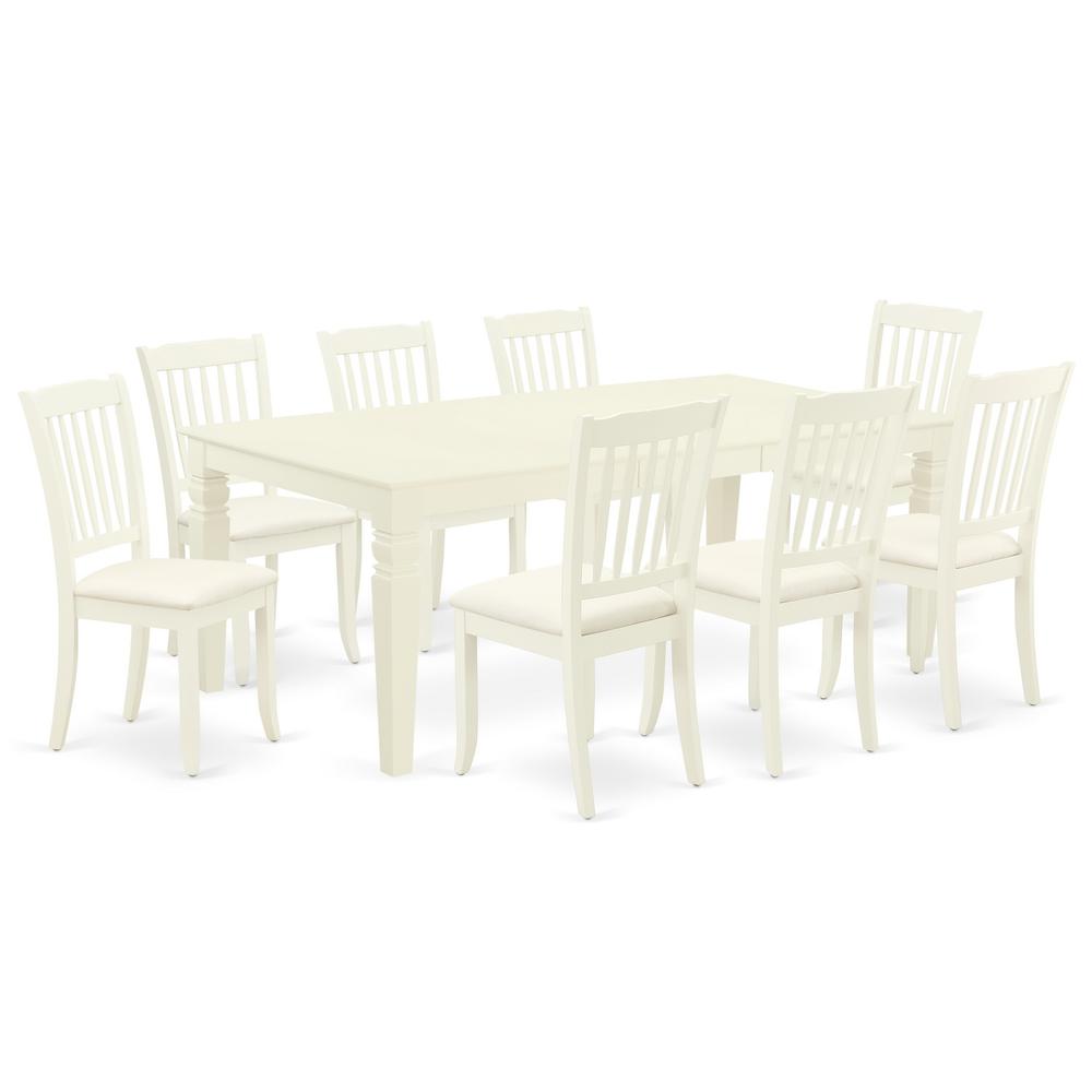 Dining Room Set Linen White LGDA9 - LWH - C By East West Furniture | Dining Sets | Modishstore - 2