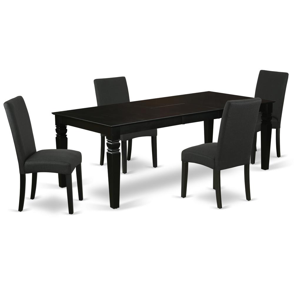 Dining Room Set Black LGDR5-BLK-24 By East West Furniture | Dining Sets | Modishstore - 2