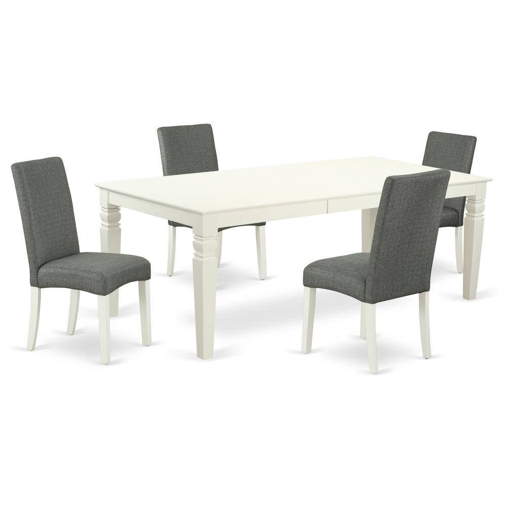 Dining Room Set Linen White LGDR5-LWH-07 By East West Furniture | Dining Sets | Modishstore - 2