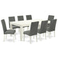 Dining Room Set Linen White LGDR9 - LWH - 07 By East West Furniture | Dining Sets | Modishstore - 2
