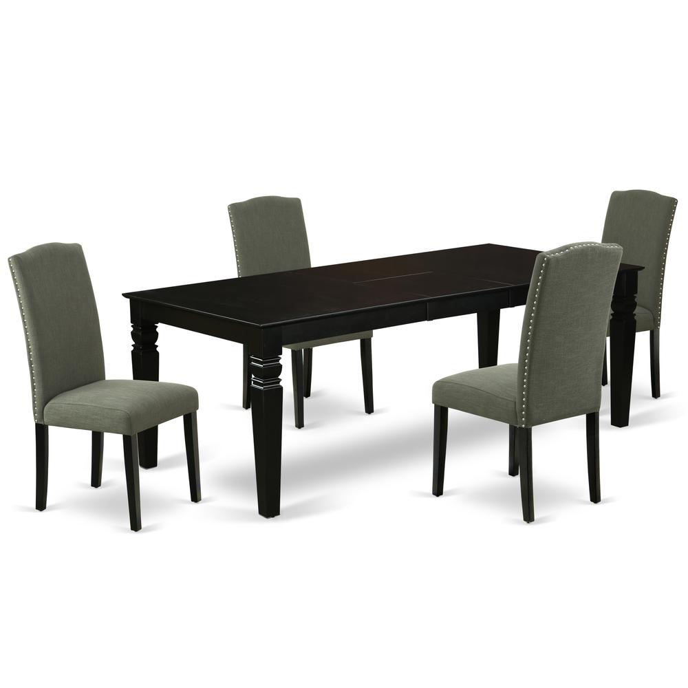 Dining Room Set Black LGEN5-BLK-20 By East West Furniture | Dining Sets | Modishstore - 2