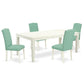 Dining Room Set Linen White LGEN5-LWH-57 By East West Furniture | Dining Sets | Modishstore - 2