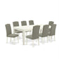 Dining Room Set Linen White LGEN9-LWH-06 By East West Furniture | Dining Sets | Modishstore - 2