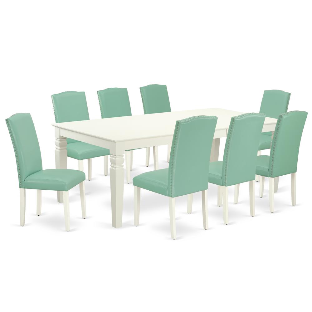 Dining Room Set Linen White LGEN9-LWH-57 By East West Furniture | Dining Sets | Modishstore - 2