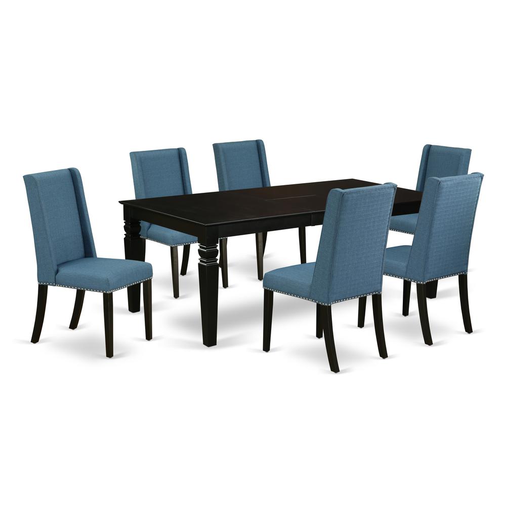 Dining Room Set Black LGFL7 - BLK - 21 By East West Furniture | Dining Sets | Modishstore - 2