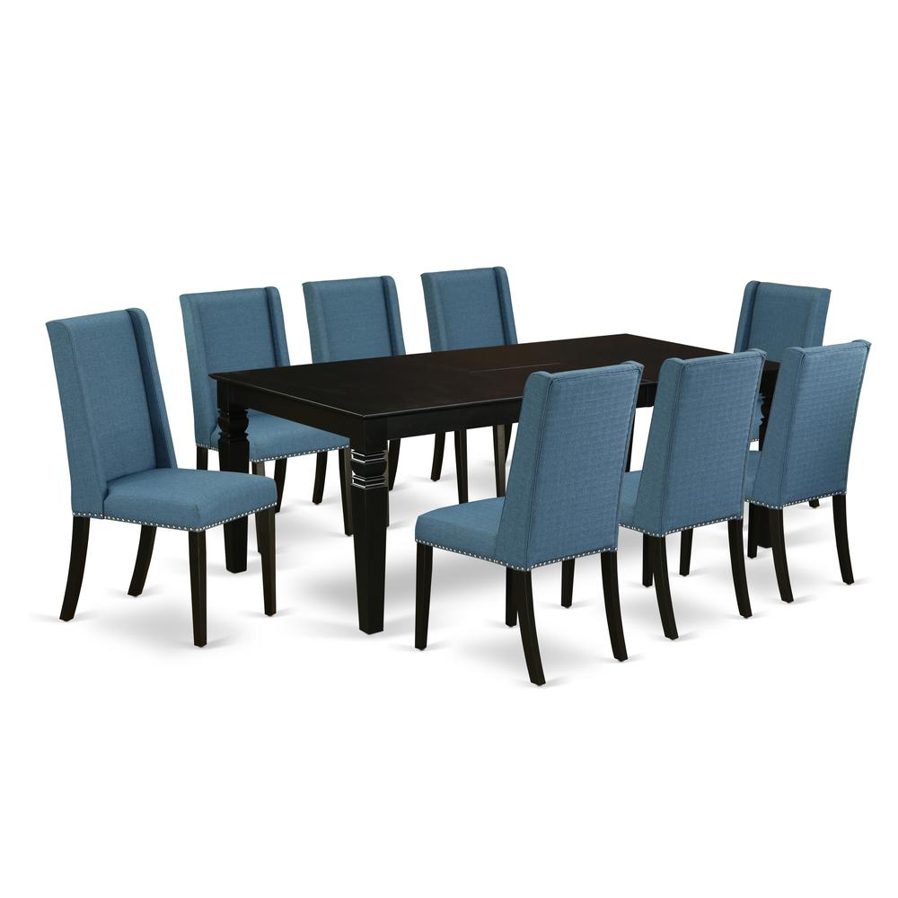 Dining Room Set Black LGFL9-BLK-21 By East West Furniture | Dining Sets | Modishstore - 2