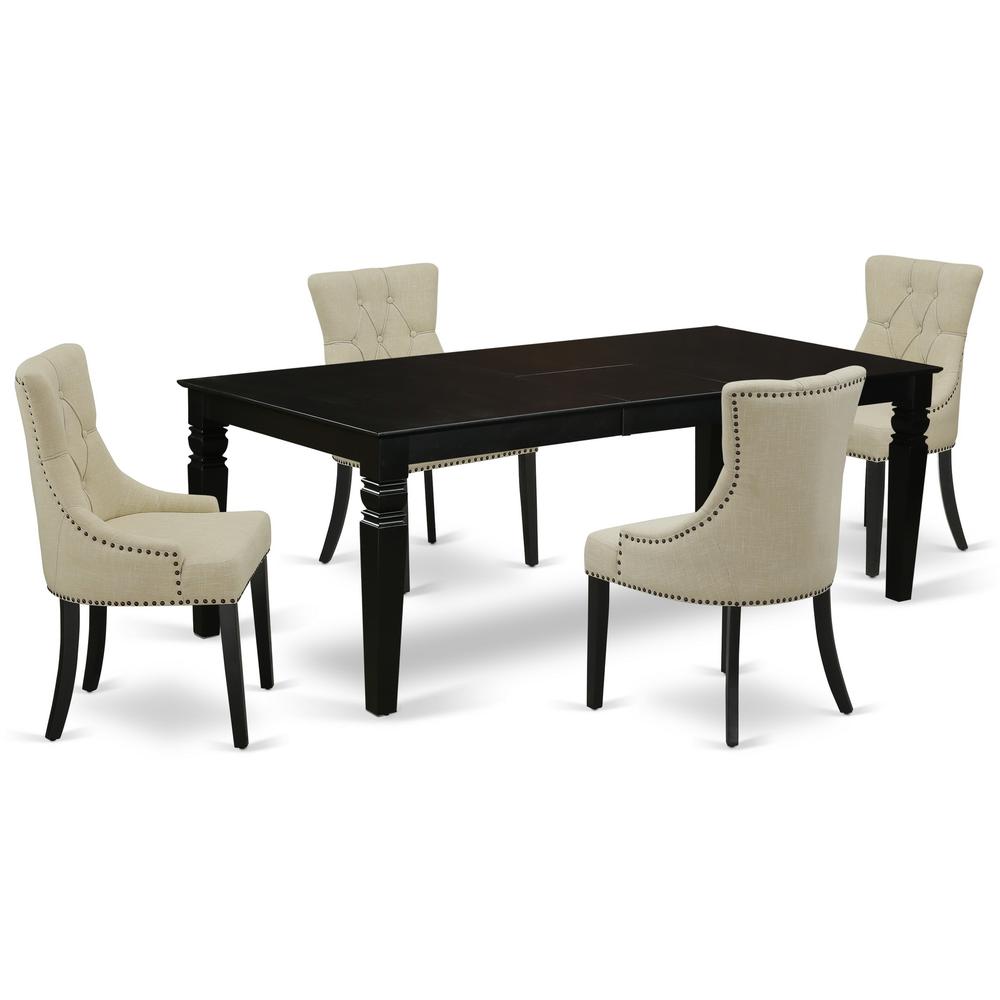 Dining Room Set Black LGFR5-BLK-02 By East West Furniture | Dining Sets | Modishstore - 2