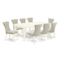 Dining Room Set Linen White LGGA9 - LWH - 35 By East West Furniture | Dining Sets | Modishstore - 2